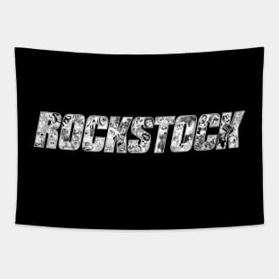 Rockstock Logo 2020 BlackWhite Tapestry
