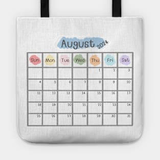 August 2024 Calendar Tote