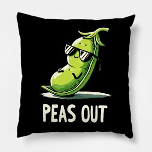 Peas out Peace out (Back Print) Pillow