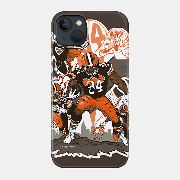 Nick Chubb Superhero! - Nick Chubb - Phone Case