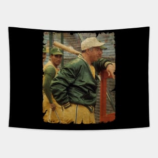 Joe DiMaggio and Bert Campaneris in Oakland Athletics Tapestry