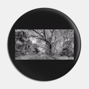 Hairy Man Road - Brushy Creek- Round Rock, Texas - Black and White Pin