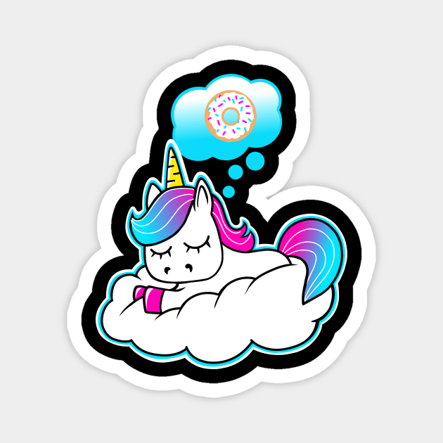 Unicorn Donut Dreams Magnet by TimAddisonArt