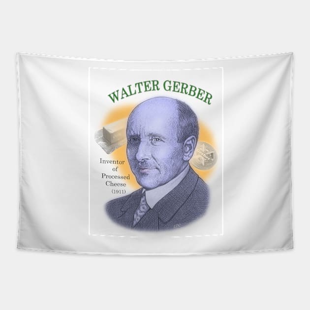 Walter Gerber, Inventor of Processed Cheese Tapestry by eedeeo