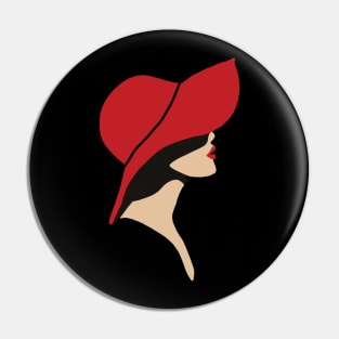 Red Lips and Hat Pin