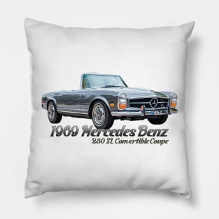 1969 Mercedes Benz 280 SL Convertible Coupe Pillow