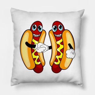 Hot Dogs And Handshakes Pillow