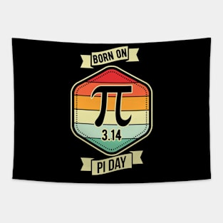 Born On March 14 Happy Pi Day Birthday Math Teacher Kids Tapestry