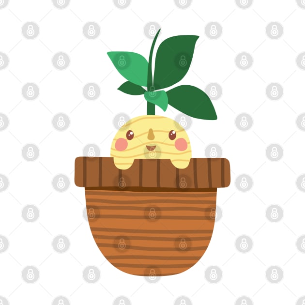 Cute Mandrake In A Pot by Sofia Sava