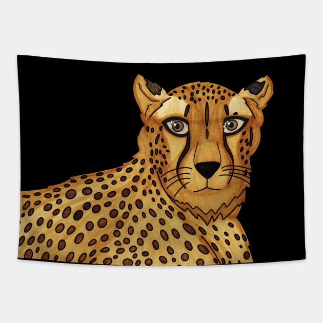 Cheetah Tapestry by Kelly Louise Art