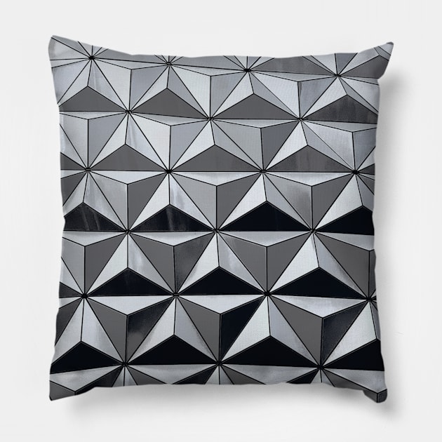 Spaceship Earth Pattern Pillow by EnchantedTikiTees