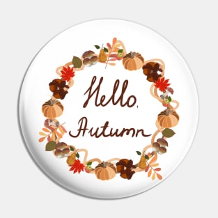 Hello autumn design fall Pin