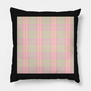 Pastel Aesthetic Daviana 2 Hand Drawn Textured Plaid Pattern Pillow