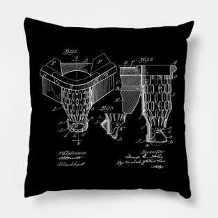 Billiard Table Pocket Vintage Patent Drawing Pillow