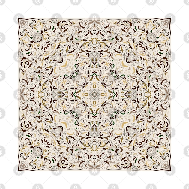 Arabic ornate square pattern by IrinaGuArt