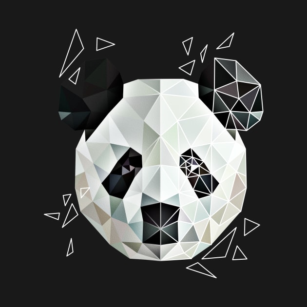 Geometric panda by Jackson Lester