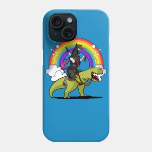 Ninja Unicorn Riding Dinosaur Phone Case