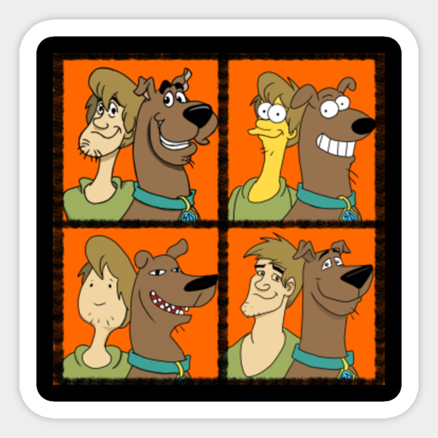Scooby Doo In Various Styles Scooby Doo Sticker Teepublic