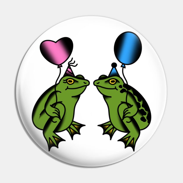 Party Frogs Pin by drawingsbydarcy