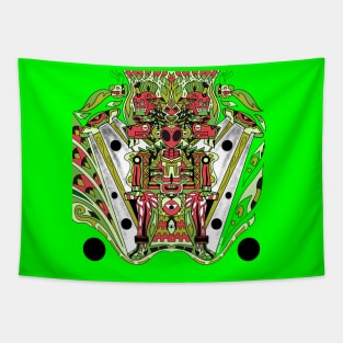 radiactive mictlan alien ecopop Tapestry