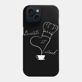 Barista at work, preparing coffee Phone Case