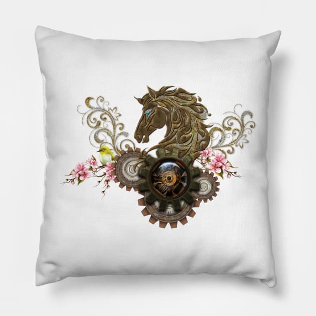 This unique steampunk horse Pillow by Nicky2342