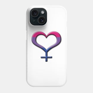 Heart-Shaped Bisexual Pride Female Gender Symbol Phone Case