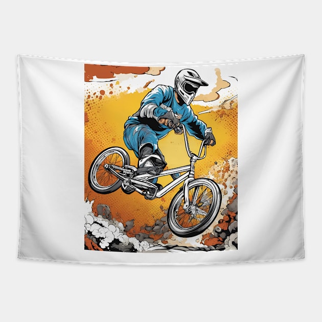 Bicycle Racing Tapestry by animegirlnft