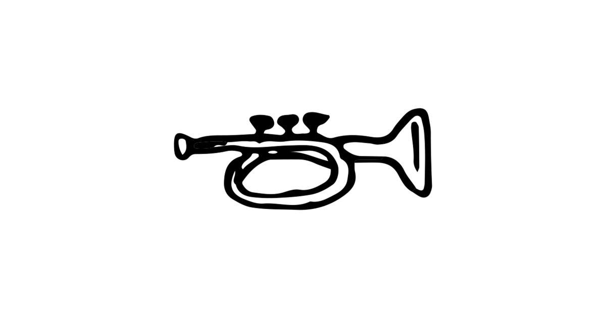 Trumpet Doodle Black Trumpet Doodle Black TShirt TeePublic
