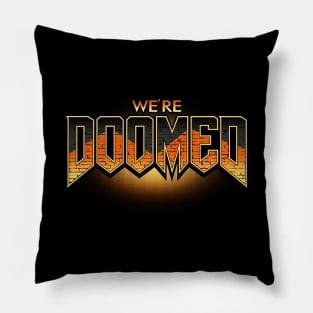 Funny Gaming Climate Change Pessimistic Apocalypse Gamer Logo Parody Slogan Pillow