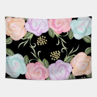 Watercolor Roses Tapestry