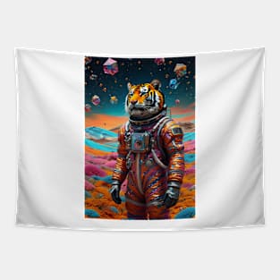 Cosmic Feline Tapestry