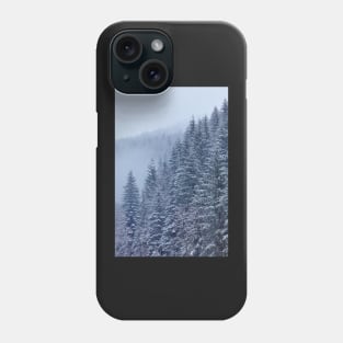 Snow-covered fir forest Phone Case