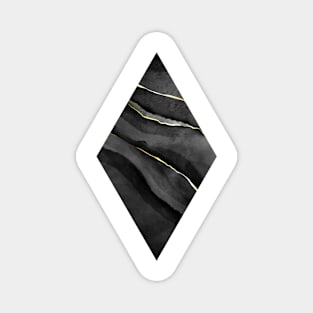 Minimalistic - Diamond black and gold Magnet