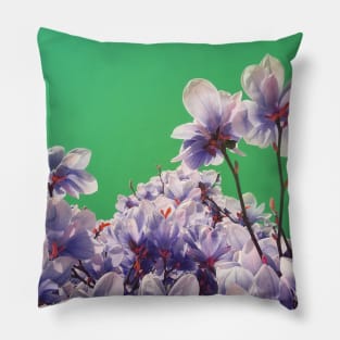 odd purple blue Pillow