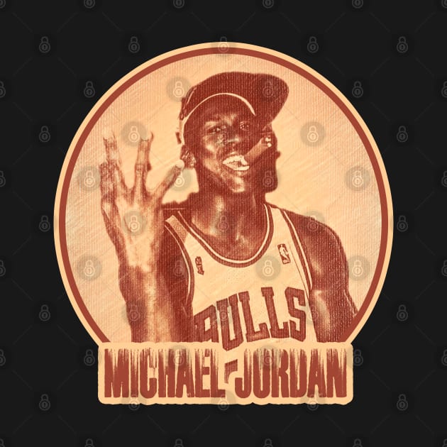 Vintage Michael Jordan | Red Color by Tigaduaart