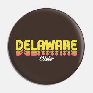 Retro Delaware Ohio Pin