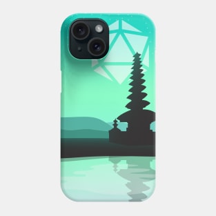 Pagoda Starry Night Polyhedral Dice Moon Shooting Star Phone Case