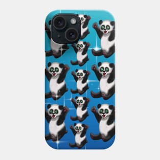 Pick me up panda pattern blue with stars Phone Case