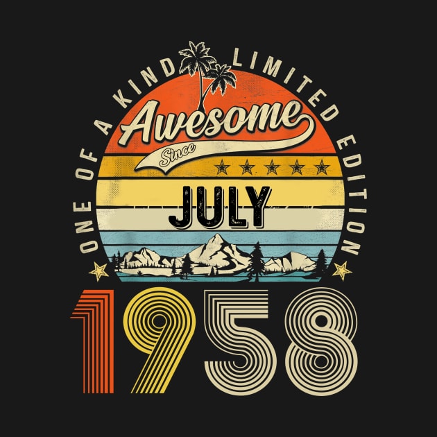 Awesome Since July Vintage 65th Birthday by nakaahikithuy