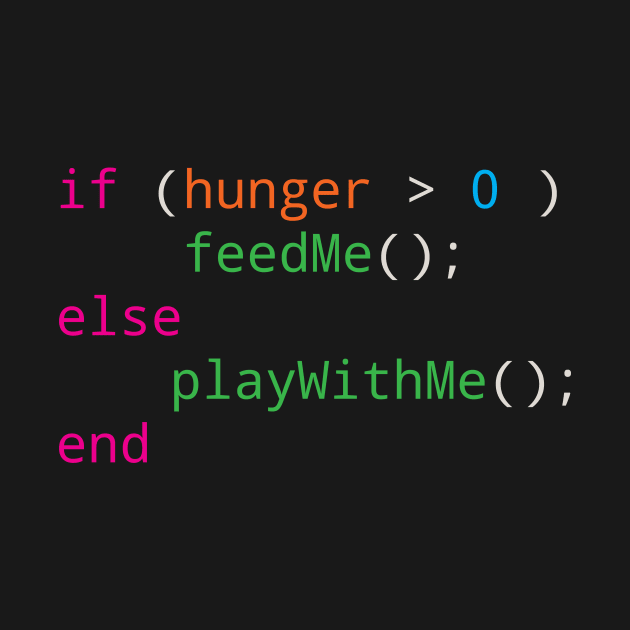 Programmer source code hungry or playing by Quentin1984