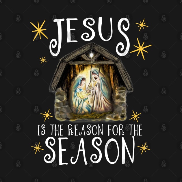 Christmas Nativity Jesus Is The Reason For The Season by FilsonDesigns