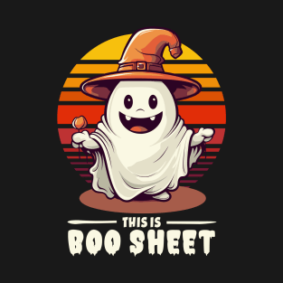 This Is Boo Sheet Funny Ghost Halloween Costume Vintage Design T-Shirt