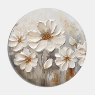 3D flowers - creamy and textured painting 3 Pin