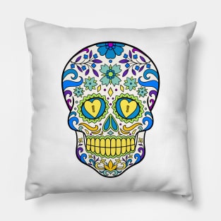 Sugar Skull Art Pillow