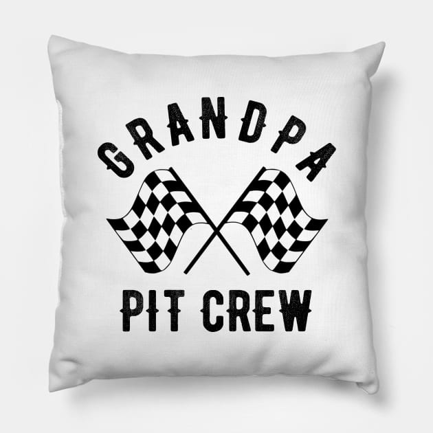 Grandpa Birthday Pit Crew Party Pillow by OriginalGiftsIdeas