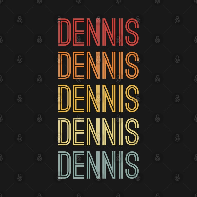 Dennis Name Vintage Retro Gift For Dennis by CoolDesignsDz