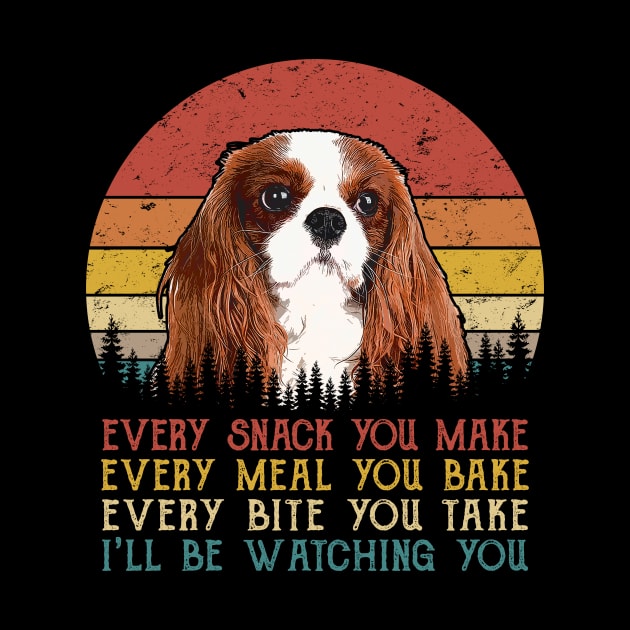 Retro Cavalier King Charles Spaniel Every Snack You Make Every Meal You Bake by SportsSeason