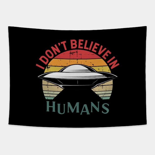 I Don't Believe in Humans Tapestry by Zen Cosmos Official