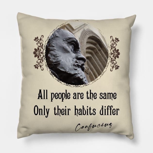 All People Are The Same Only Their Habits Differ - Impactful Positive Motivational Pillow by alcoshirts